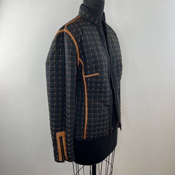 FUCHS SCHMITT Black & Brown Reversible Full Zip Jacket Lightly Padded 38 US 8 - Picture 5 of 8